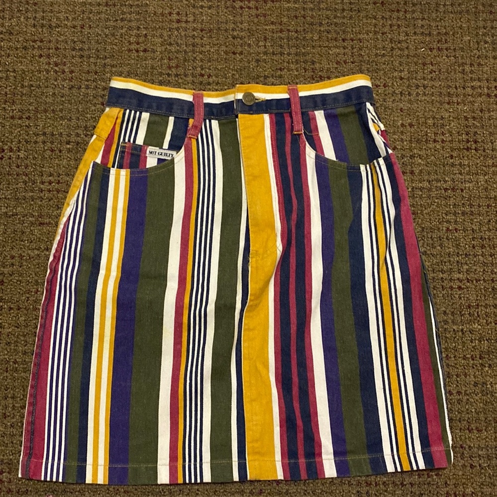 Vintage colorful high waisted skirt